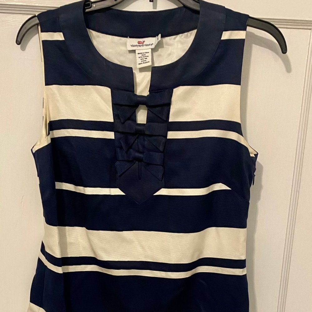 Vineyard Vines Classic Nautical Striped Sheath - Size 4